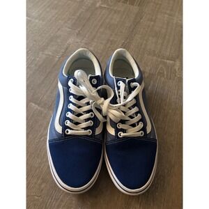 Vans Old Skool ComfyCush Sneakers Blue Canvas Skate Shoes Casual Size‎ 10